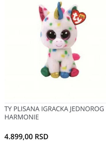 laptop igracka za decu: TY BEANIE BOOS jednorog original plisana igracka Harmony. Ogromna — 3