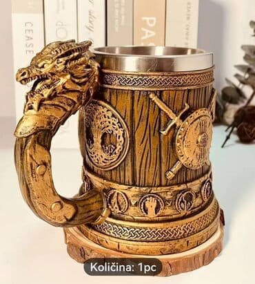 Ostalo posuđe: Krigla za pivo Prelepa krigla za pivo idealan poklon za mušakrce, od — 1
