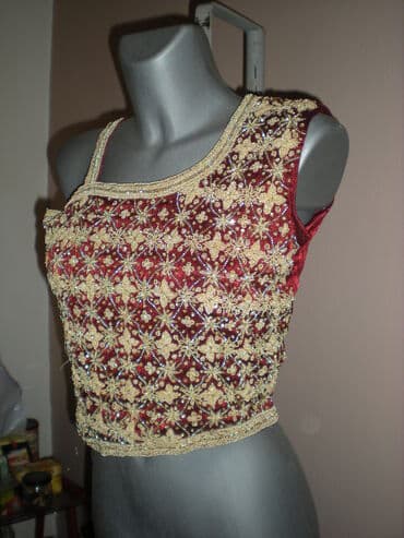 majice za ispod sakoa: One size, Cvetni, bоја - Bordo — 3