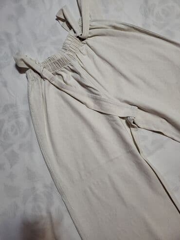 lanene pantalone zenske: One size, Normalan struk, Zvoncare — 1