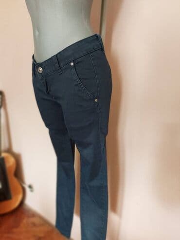 Pantalone, Farmerke, Šortsevi: USKE CRNE PANTALONE Veoma lepe, tegljive, uske pantalone Veličina 27 — 4