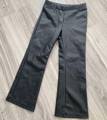 elegantne pantalone sa visokim strukom: Zvoncare, 92, bоја - Crna — 1