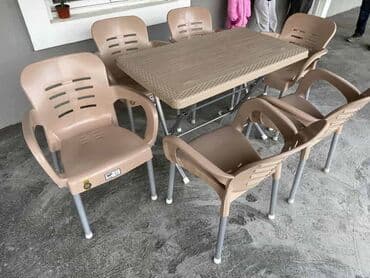 dimenzije barskih stolica: Bastenski set ! Sto sa četiri ili sest stolice dimenzija stola 120x70 — 8