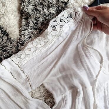 kućni ogrtač h m: H&M, Jednobojni, bоја - Bela — 3