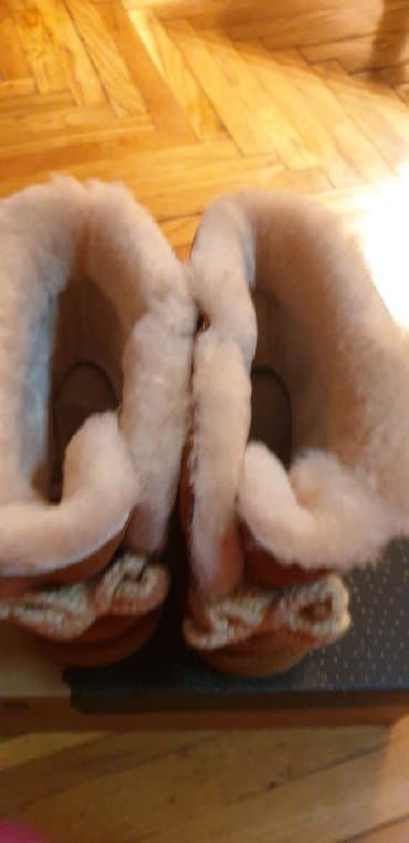 turska kozna obuca: Ugg čizme, bоја - Braon, 40.5 — 2