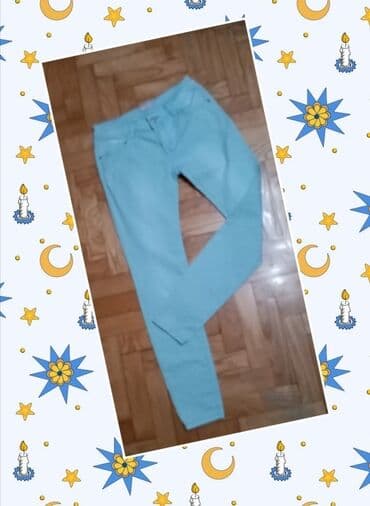 sinsay lanene pantalone: M (EU 38), Normalan struk, Ravne nogavice — 1