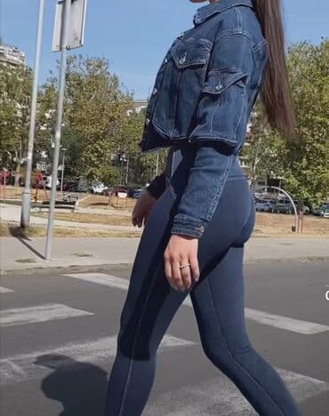 elegantne pantalone sa visokim strukom: Teksas, Visok struk — 2