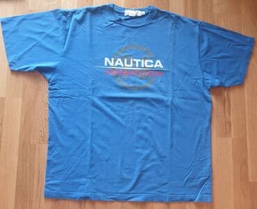 pantalone velicina 54: NAUTICA plava majica za muškarce. XL velicina, pazuh 62 cm, duzina — 1