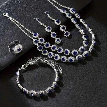 minđuše hirurški čelik: Set: Minđuše, Narukvica, Ogrlica, Materijal: Hirurški čelik — 2