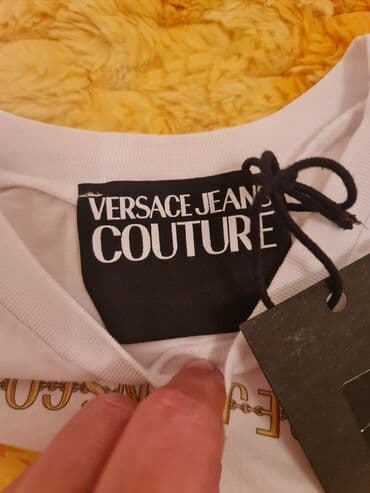 elegantne majice na bretele: Versace Jeans, S (EU 36), Pamuk, bоја - Bela — 2
