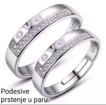 prsten sa srcem: Set prstenja, Materijal: Cirkon — 5
