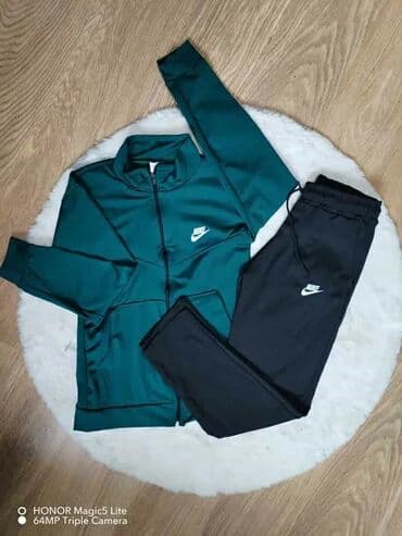 poklon set novcanik i kais: Komplet, L (EU 52), Nike, bоја - Zelena, Poliester — 1