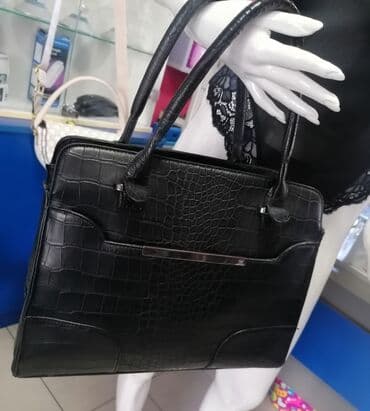 crne tasne: Elegantna torbica, Materijal: Veštačka koža — 5