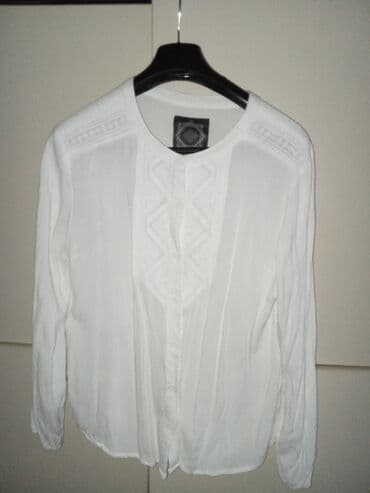 bluza s: L (EU 40), Viskoza, Vez, bоја - Bela — 1