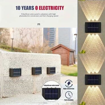 okapnice za krov cena: 6 LED solarnih zidnih svetala za spoljnu upotrebu/2 komada. Opremljen — 5