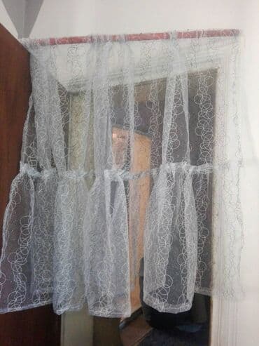 Curtains & Drapes: Net, Voile & Sheer Curtains, Custom cm, color - White — 1