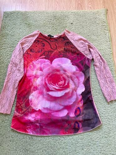 karo haljine modeli: S (EU 36), M (EU 38), L (EU 40), Cvetni, bоја - Roze — 1