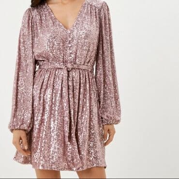 tom tailor haljine: River Island L (EU 40), bоја - Roze, Večernji, maturski, Dugih rukava — 1