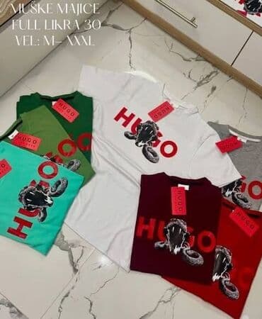 kožna jakna s: Majica na kratke rukave, M (EU 50), L (EU 52), XL (EU 54), Nike, bоја - Šareno, Likra — 3