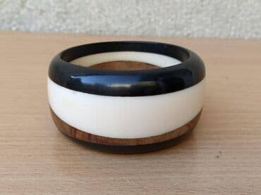 samsung watch 4 narukvice: Narukvica od Mahagoni drveta crne i dele smole. Ručni rad. Prečnik — 2