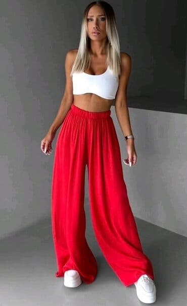 Pantalone: One size, Visok struk, Šalvare — 1