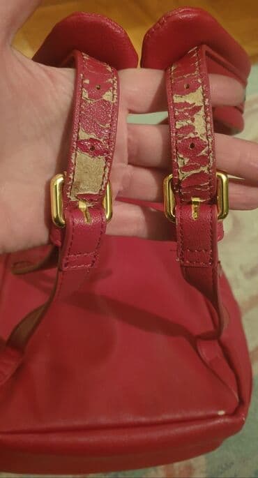 ženski ranac torba: TWINSET twin set original ranac, crvene boje, vuče na bordo. Spolja — 5