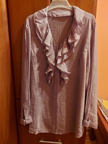 bluza sa karnerima: L (EU 40), Jednobojni, bоја - Lila — 1