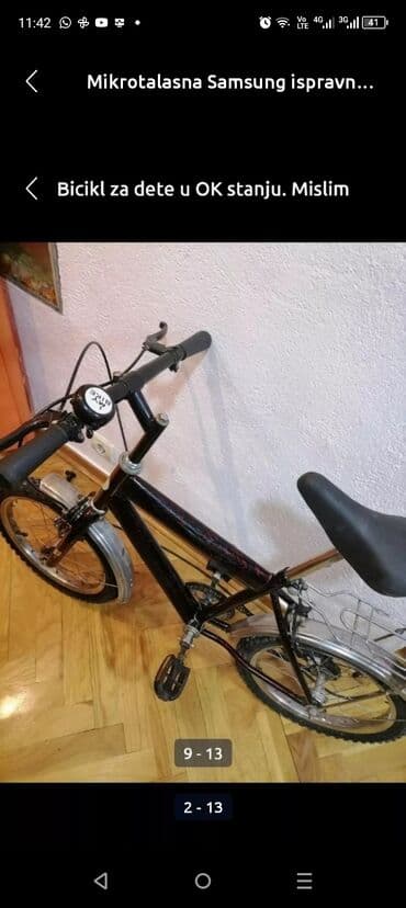 bicikl za mamu i bebu: Bicikl za dete možda od 7 do 10 g. Ispravan, provereno. Mirijevo — 12