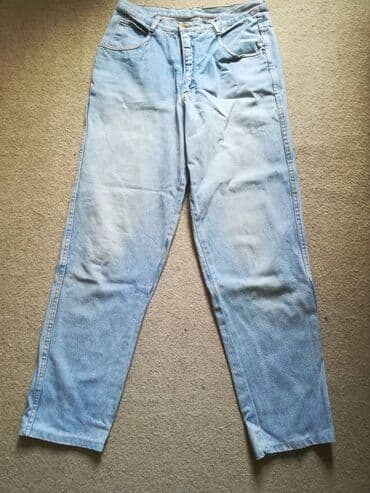 pantalone s: Farmerke UNION vel 32,plave, obim struka 74 cm, dužina 105 cm, obim — 5