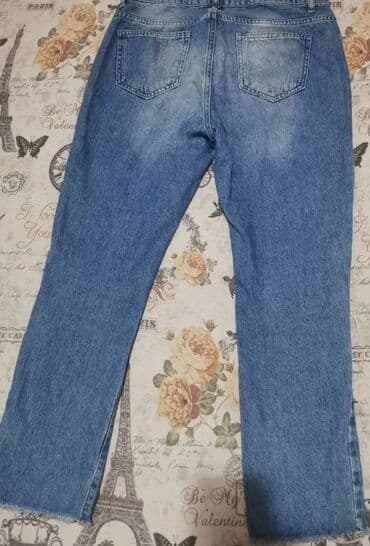 pantalone s: Kotton pocepane farmerke L vel. Bez ostecenja — 2