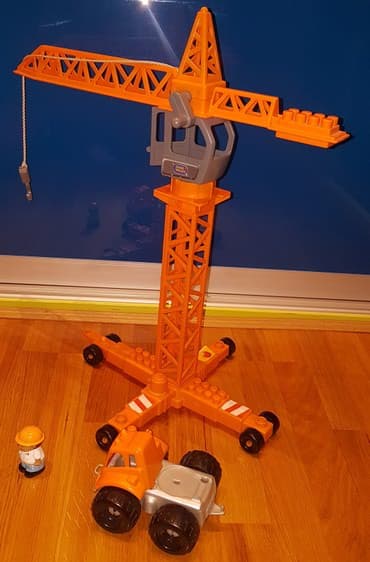 auto na akumulator: ﻿﻿Ogromna dizalica kran abrick ecoiffier.  Set gradiliste!  Sjajna — 7