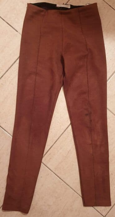 elegantne pantalone sa visokim strukom: 152-158, bоја - Bež — 4