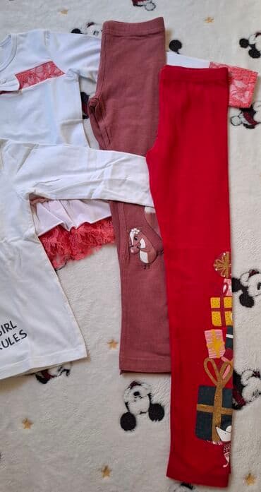 paket odece m: Paket: Helanke, Majice, Pantalone, Za devojčice, uzrast: 7-8 godina — 8
