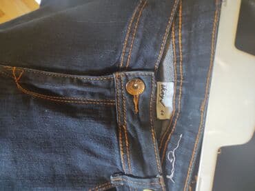 lidl pantalone: Okey farmerke veličina 44. Tamno plava boja teksasa. Donete iz — 5