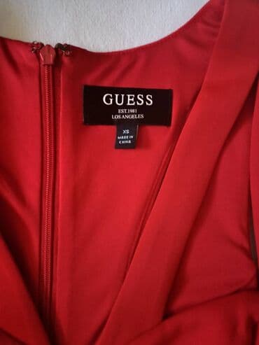 crvena haljina na jedno rame: Guess XS (EU 34), bоја - Crvena, Koktel, klub, Na bretele — 5