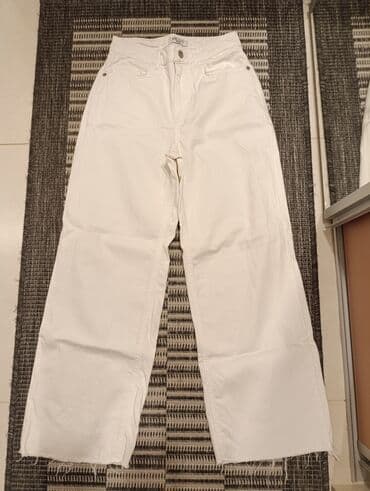 elegantne pantalone sa visokim strukom: Bele farmerke Waikiki. Farmerke su nove, nisu nosene, samo je skinuta — 8