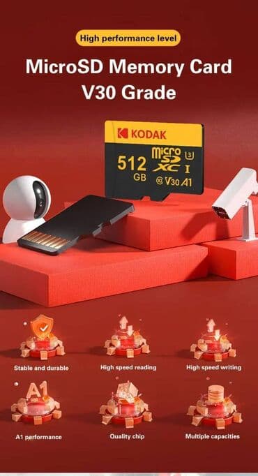 a1 ruteri: Micro SDXC memorija Kodak 64GB + SD adapter NOVO ! ! ! KODAK Original — 4