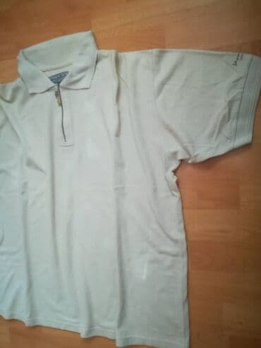 Muška odeća: Majica vel XXL, bež Monto Bene sa kragnom, obim grudi 120 cm, dužina — 4