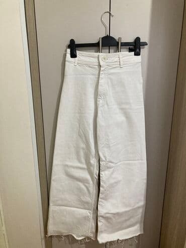 pantalone od vestacke koze: S (EU 36), Normalan struk, Zvoncare — 4