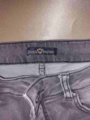 Pantalone, Farmerke, Šortsevi: SIVE FARMERKE Uske tegljive farmerke sive boje, na fazon ispranih — 6