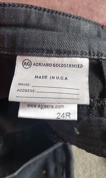 skinny fit farmerke: Adriano goldschmied ag moto biker jeans bajker farmerke, crne — 3