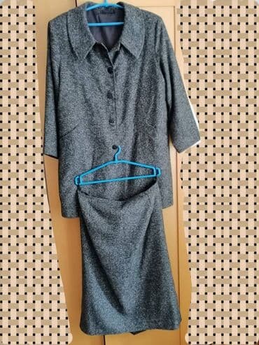 swarovski komplet mindjuse i ogrlica: 3XL (EU 46), Jednobojni, bоја - Siva — 3