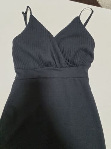 haljine crne: 9Fashion Woman S (EU 36), bоја - Crna, Oversize, Kratkih rukava — 3