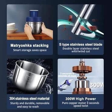 masina za mlevenje mesa i paradajza: Sokany SK-7030 – Mašina za mlevenje mesa 5500 RSD Blender za seckanje — 2