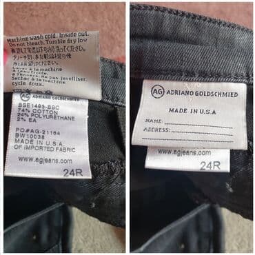skinny fit farmerke: Adriano goldschmied ag moto biker jeans bajker farmerke, crne — 2