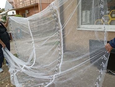 Curtains & Drapes: Net, Voile & Sheer Curtains, Custom cm, color - White — 3