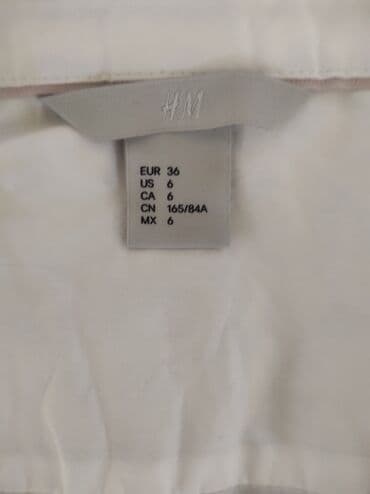 bele torbe: H&M, S (EU 36), Jednobojni, bоја - Bela — 5