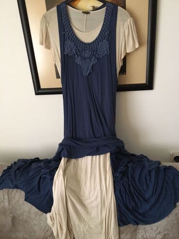 sinsay bela haljina: 0101 Brand L (EU 40), XL (EU 42), Kratkih rukava — 2