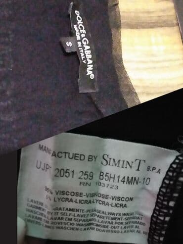 Dolce & Gabbana, S (EU 36), Viskoza, Jednobojni, bоја - Crna — 5