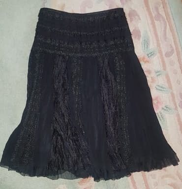 providne bluze od tila: S (EU 36), Midi, bоја - Crna — 4